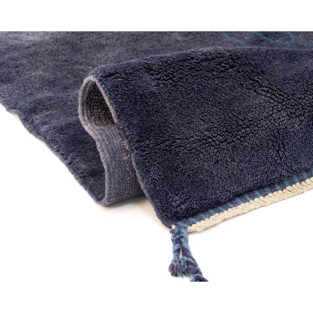 Contemporary Hand-Knotted Wool Rug by Azele Studio For Sale - Image 3 of 8