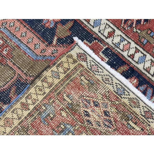 Persian Antique Persian Heriz Rug 3'3" X 4’6" For Sale - Image 3 of 9