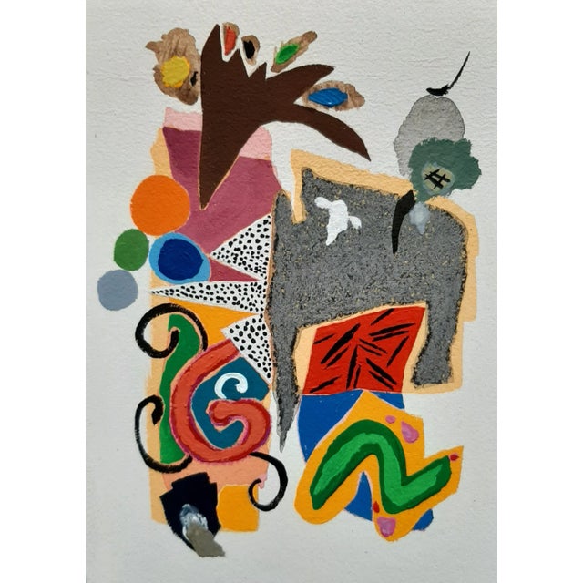 Mixed media on paper, framed 15 x 20 cm - 24 x 30 cm with white mat passepartout Unique copy Signed on the front Daniel...