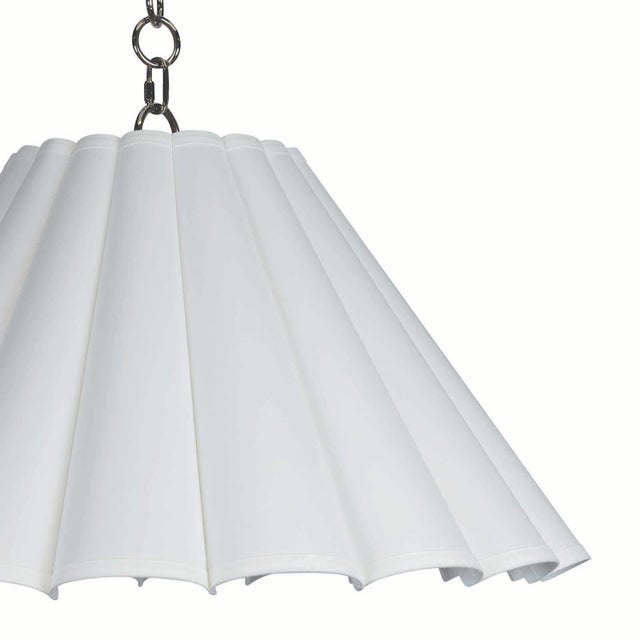 2020s Allison Scalloped Shade Pendant Large, Polished Nickel For Sale - Image 5 of 8