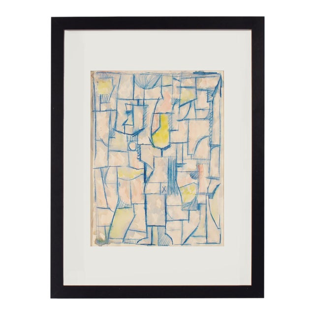 1960s Abstract Watercolor Painting by Harry Hilson For Sale