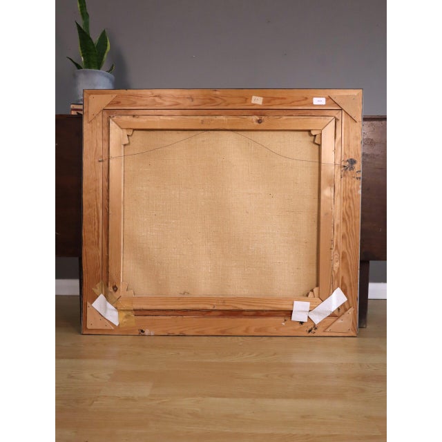 Mid-Century Modern 'Winter Light at Dusk' Vintage Swedish Landscape Oil Painting, Framed For Sale - Image 11 of 11