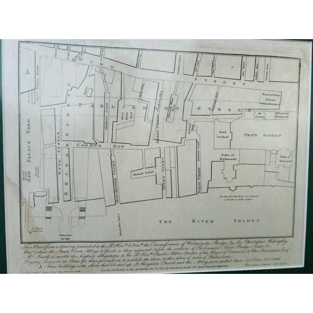 1807 J. T. Smith Framed Westminster London Map Engravings - Pair For Sale - Image 11 of 12
