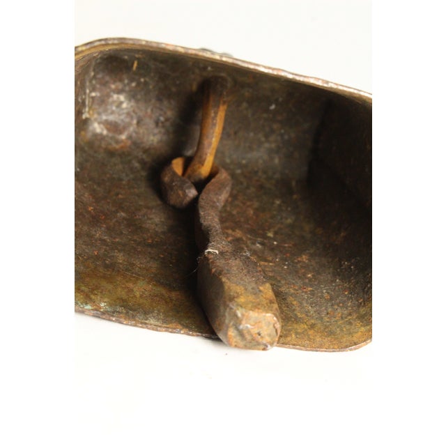 Ea./Mid 1800's Primitive Wrought Iron Cow Bell W Original Clapper New England For Sale - Image 18 of 18