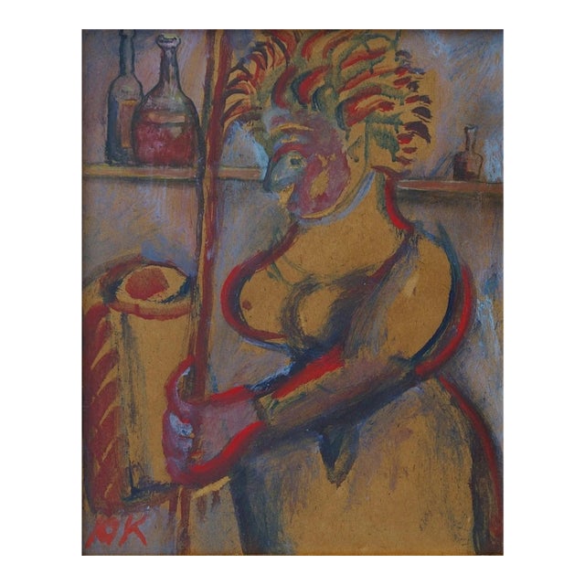 Avant-Garde Oil Painting, Ukrainian Artist Kovalenko Yu. (30-24) For Sale