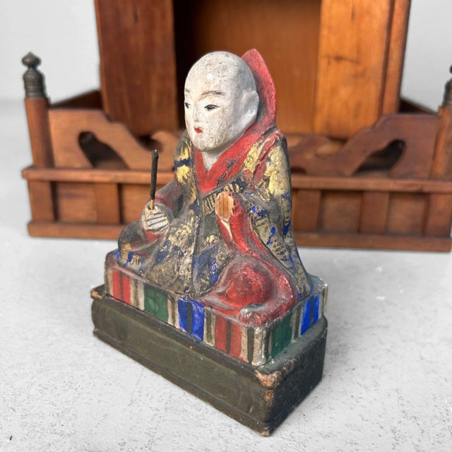 Japanese Wooden Kamidana Temple, 1930s, Set of 2 For Sale - Image 9 of 16