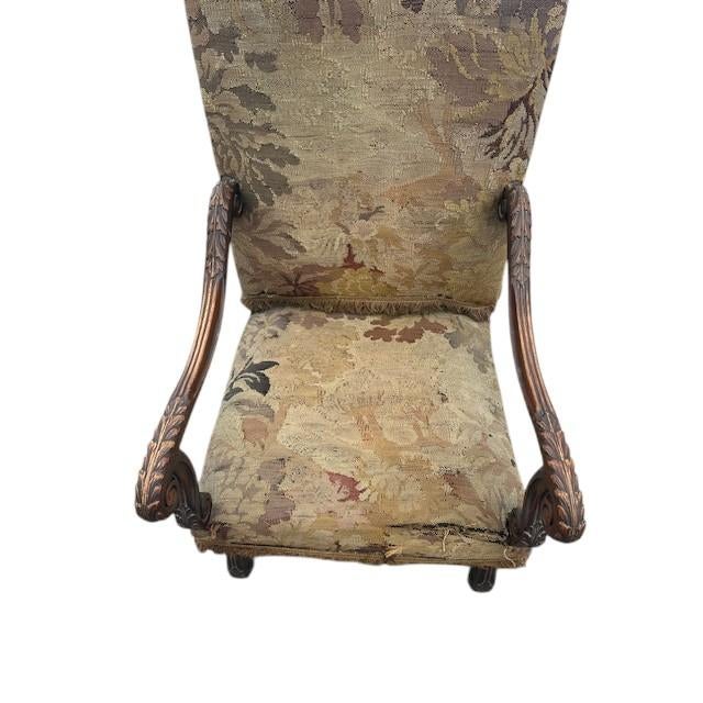 Late 19th Century French Walnut Louis XIII Style Armchair For Sale - Image 10 of 12