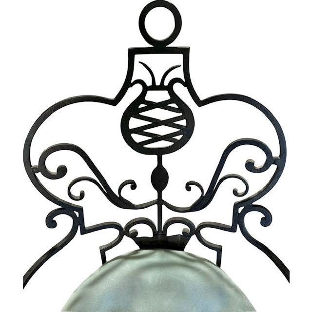 Mid-20th Century French Neoclassical Art Deco Wrought Iron Armchairs in the Manner of Gilbert Poillerat - Pair For Sale - Image 9 of 17