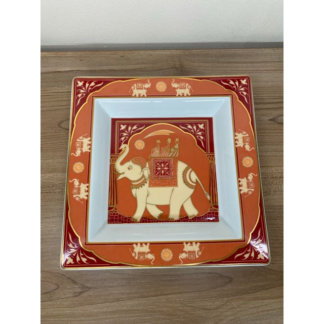 Rosenthal 1970s Rosenthal Elephant Motif Porcelain Trinket Dish For Sale - Image 4 of 11