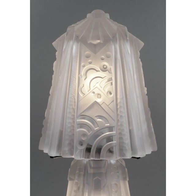 1920s French Art Deco Mushroom Table Lamp by Muller Freres 1920s France For Sale - Image 5 of 13
