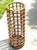 Camel Vintage, Cylindrical, Woven, Bamboo, Rattan and Wicker, Umbrella Stand, in the Style of Audoux and Minet, 1950’s For Sale - Image 8 of 8