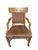Pair of Vintage Regency Style Upholstered Wood Armchairs on Casters For Sale - Image 6 of 11