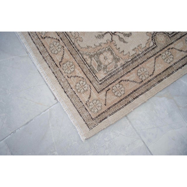 Hand-Knotted Earth Tones Turkish Runner Rug Faded Colors Low Pile Hallway Decor - 2'9″x 12'7″ For Sale - Image 10 of 10