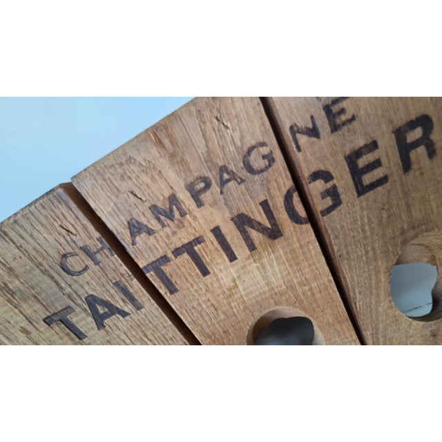 Vintage Wooden Champagne Riddling Rack With Taittinger Lettering For Sale - Image 10 of 15
