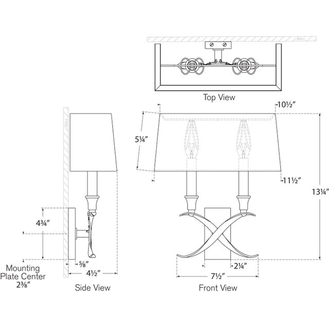 Cross Bouillotte Small Sconce in Antique-Burnished Brass with Linen Shade Designer: Chapman & Myers Finish: Antique-...