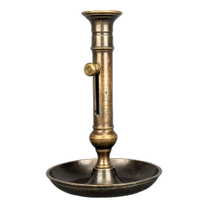 Antique Dark Bronze Push-Up Candlestick Holder