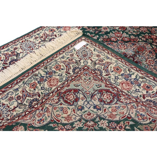 Late 20th Century Vintage Green Persian Tabriz Chinese Rug - 04'00 X 06'02 For Sale - Image 5 of 9