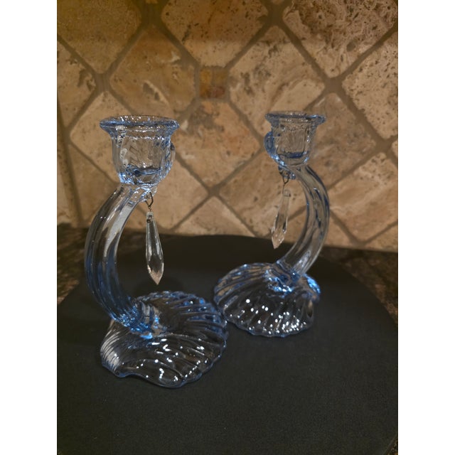 1930s 1930s Art Deco Candlestick Holders - a Pair For Sale - Image 5 of 8