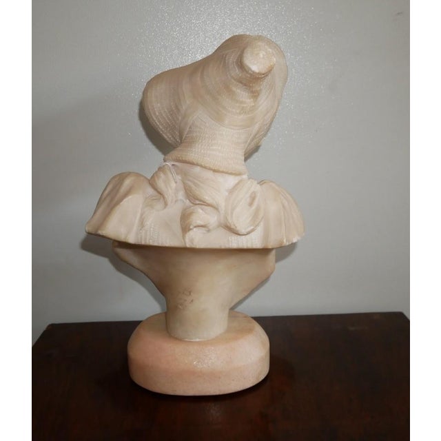 Early 20th Century Marble Bust of a Young Girl Sculpture For Sale - Image 5 of 15