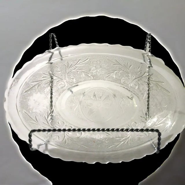 Glass Vintage Sandwich Glass Clear Bowls- Set of 4 For Sale - Image 7 of 10