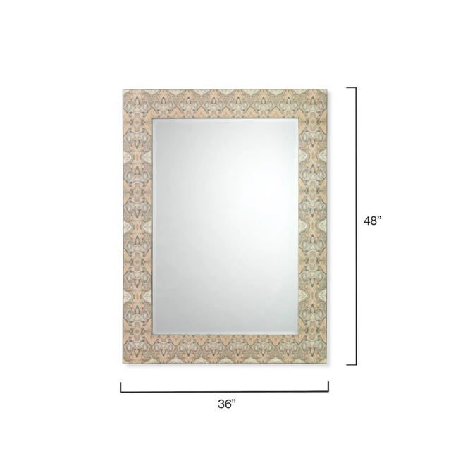 Hollywood Regency Jamie Young Rorschach Mirror in Cream & Grey For Sale - Image 3 of 7
