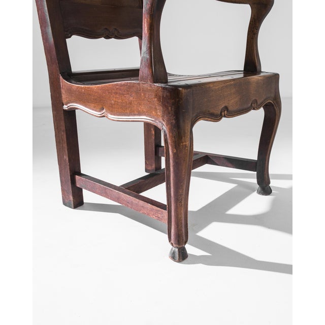 1900s French Wooden Armchair with Original Patina For Sale In Greensboro - Image 6 of 6