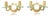 French Gilt-Bronze and Glass Sconces with Central Mirrors, 1940, Set of 2 For Sale