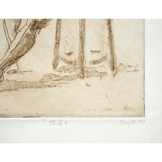 1970s "Study 2" Figurative Lithograph by Jim Smyth For Sale - Image 5 of 5