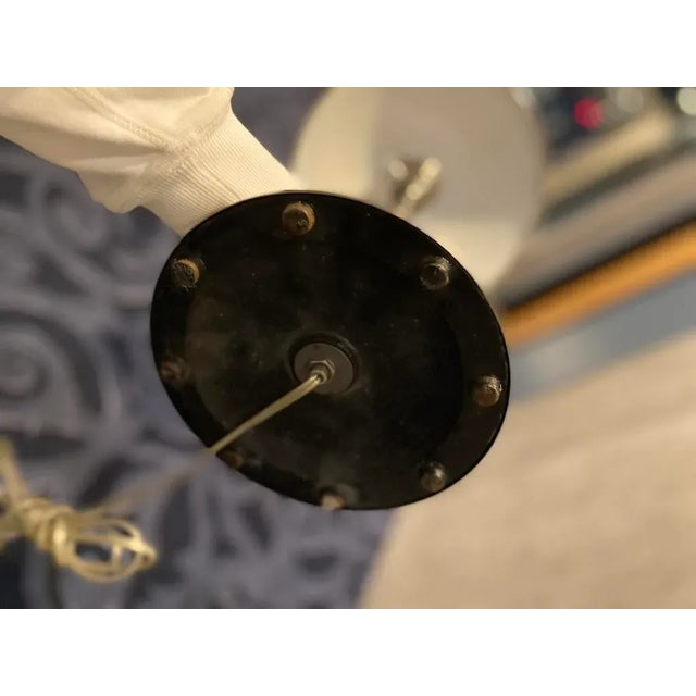 Mid 20th Century Brushed Stainless Steel Post Modern Cone Table Lamp For Sale - Image 9 of 11