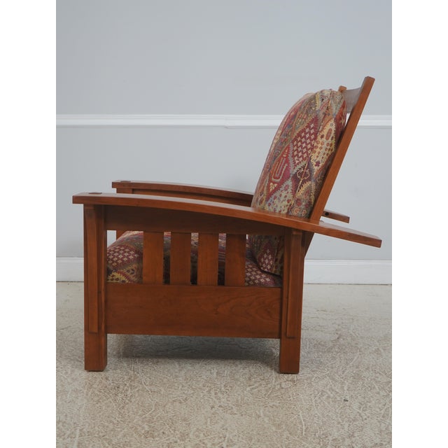 Mission Stickley Mission Cherry Morris Chair & Ottoman For Sale - Image 3 of 17