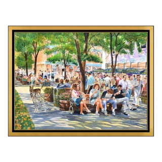 Mid 20th Century Morning in the Square, Joseph E. Frederic For Sale