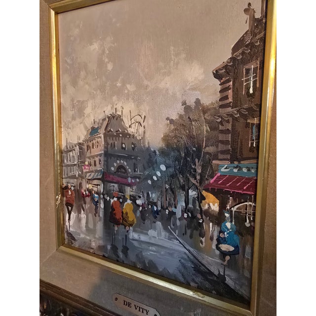 Impressionist Vintage Mid Century Modern Leon Cortes Style Painting For Sale - Image 3 of 10