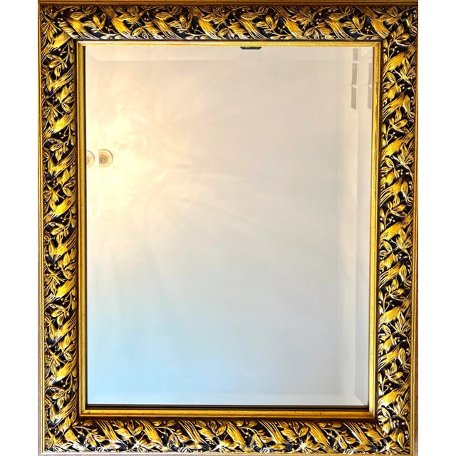 Gorgeous, vintage C1980s extra large, beveled glass, ornately framed rectangular wall mirror from The Bombay Company,...