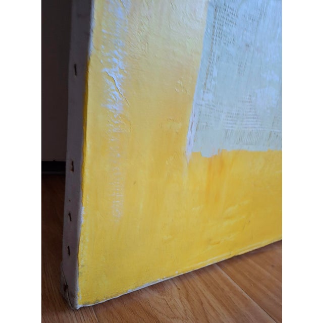 Yellow Mid-Century Abstract Painting by Chamlin For Sale - Image 8 of 10