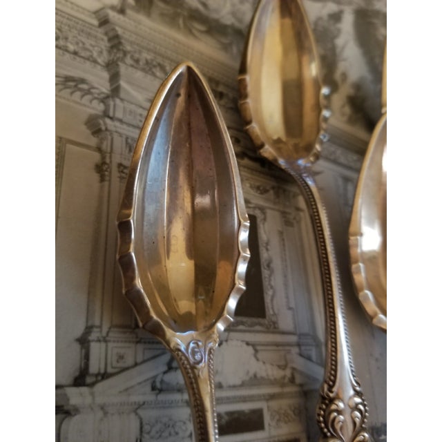 Five Antique Old Colonial Sterling Citrus Spoons For Sale In San Antonio - Image 6 of 11