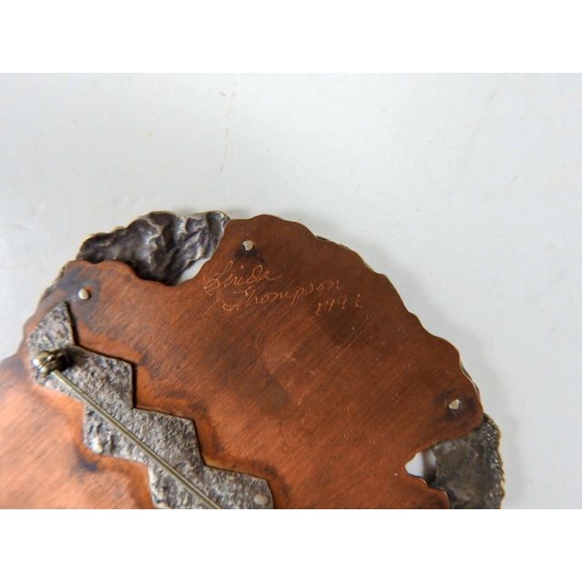 Vintage 1991 Large Sculptural Sterling Copper Artist Studio Brooch For Sale In Seattle - Image 6 of 6