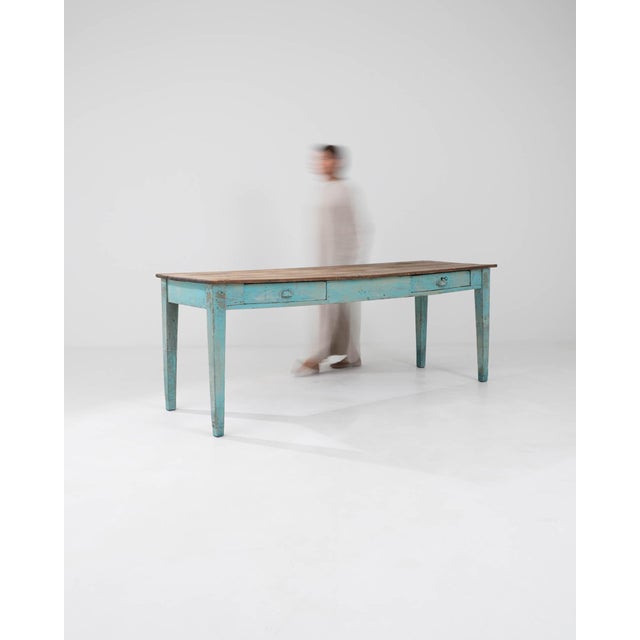 Early 20th Century French Wooden Dining Table For Sale - Image 4 of 18