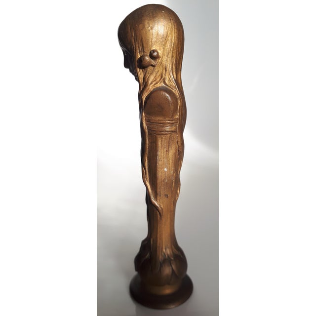 Metal Ophelia in Gilt Bronze by Maurice Bouval, 1890s For Sale - Image 7 of 16