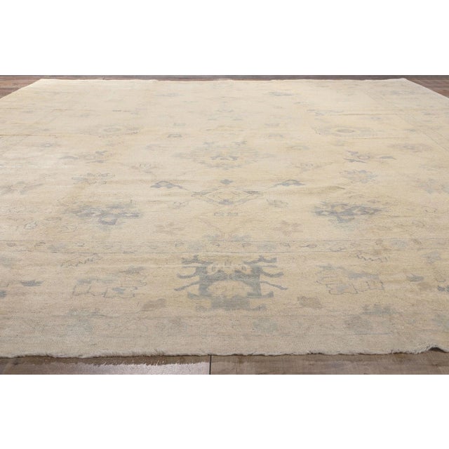 Beige Vintage Soft Color Oushak Rug - 11'10 X 14'11 For Sale - Image 8 of 10