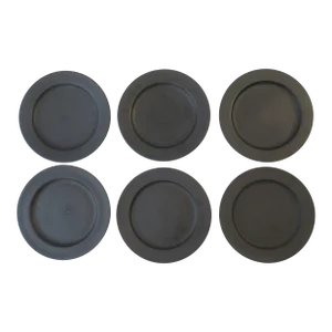 Wedgwood Black Basalt Plates, Set of 6