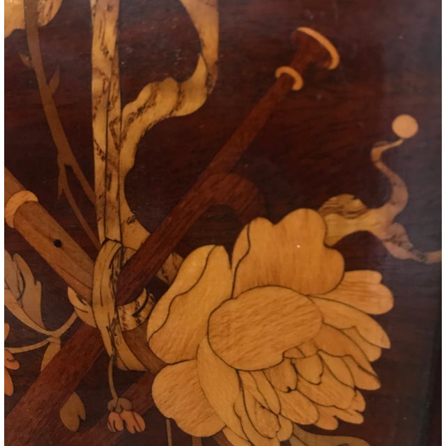Brown 19th Century Diminutive Inlaid Wood Framed Panels For Sale - Image 8 of 9