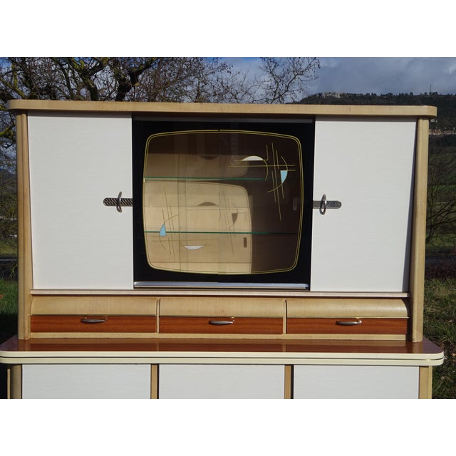 Large Vintage Sideboard in Wood and Formica from Weiler, 1960s For Sale - Image 16 of 18