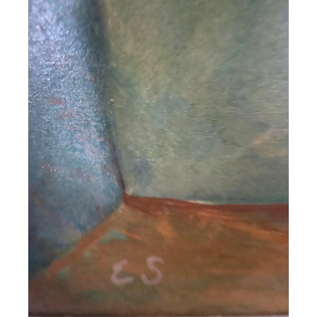 Ed Shewmake, ( 1920-2008) Large Painting of Seated Nude in Vibrant Colors, Oil on Board Ed Shewmake was the director of...
