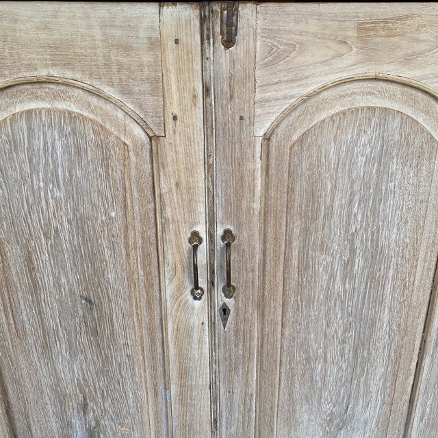 Late 19th Century Gustavian Bleached Two Door Buffet Cabinet For Sale - Image 4 of 12