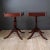 Oxblood Red Set of Mersman Harp and Lyre Mahogany SideTables With Brass Feet and Drawers For Sale - Image 8 of 17