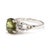 Gia Certified 2.62 Carat Oval Green Alexandrite & Diamond Platinum Vintage Ring, Size 5.75 For Sale - Image 4 of 12