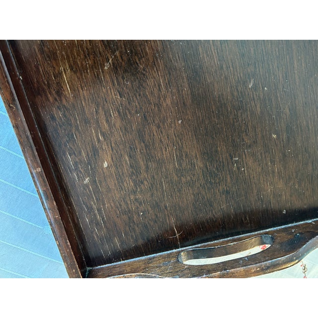 Wood Mid 20th Century Mahogany Nesting Serving Trays With Brass Trim - A Set of 3 For Sale - Image 7 of 10