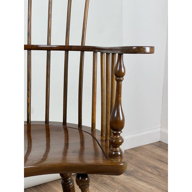 Pair Vintage Stickley Cherry High Back Windsor Chairs For Sale - Image 13 of 18