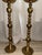 Monumental 49.5" Vintage Moroccan Brass Floor Candlesticks - A Pair For Sale - Image 10 of 10