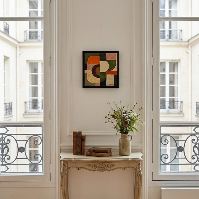 Paint Equivalence, Contemporary Geometric Abstract Oil Painting, Framed by Sophie Dumont For Sale - Image 7 of 8